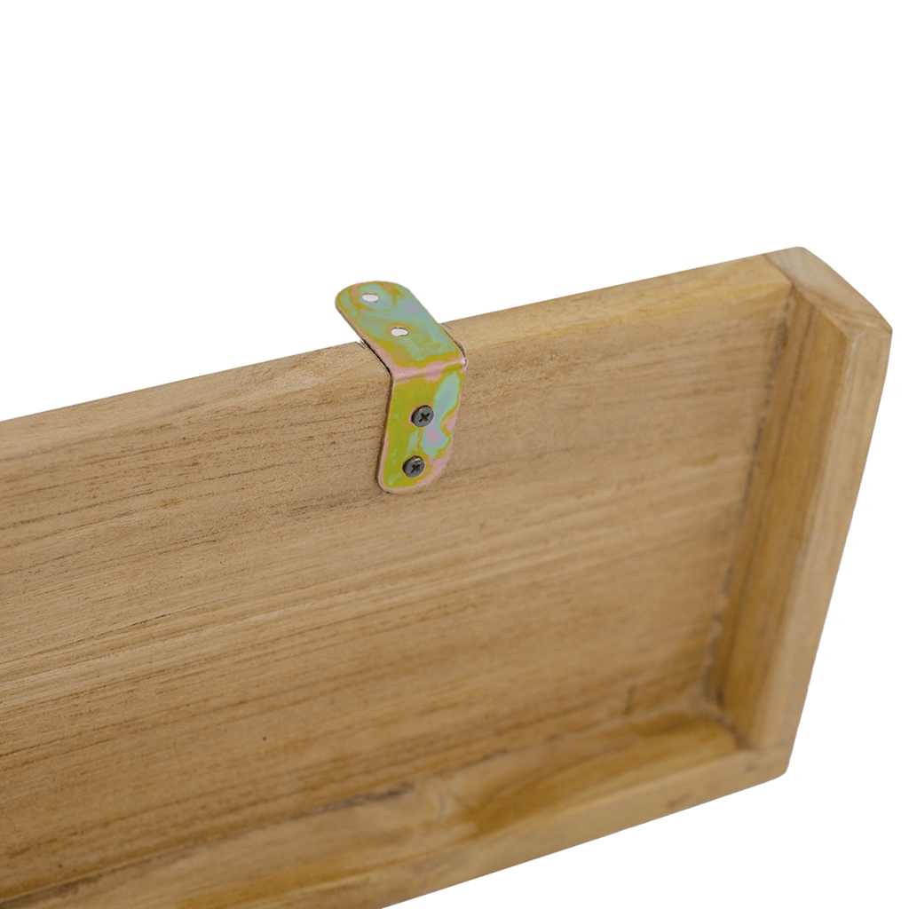 Wall shelves, 2 pcs., 90x15x4cm, solid teak