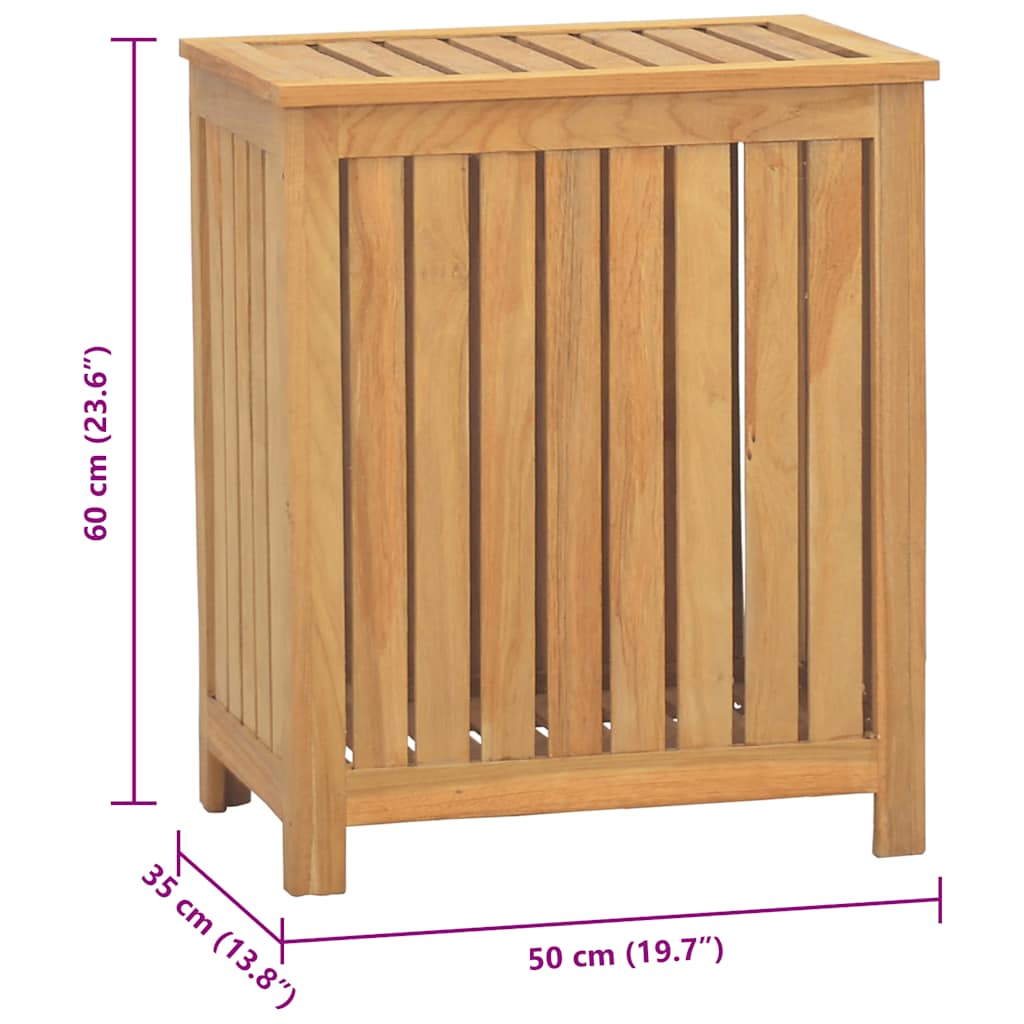 Laundry box, 50x35x60cm, solid teak wood