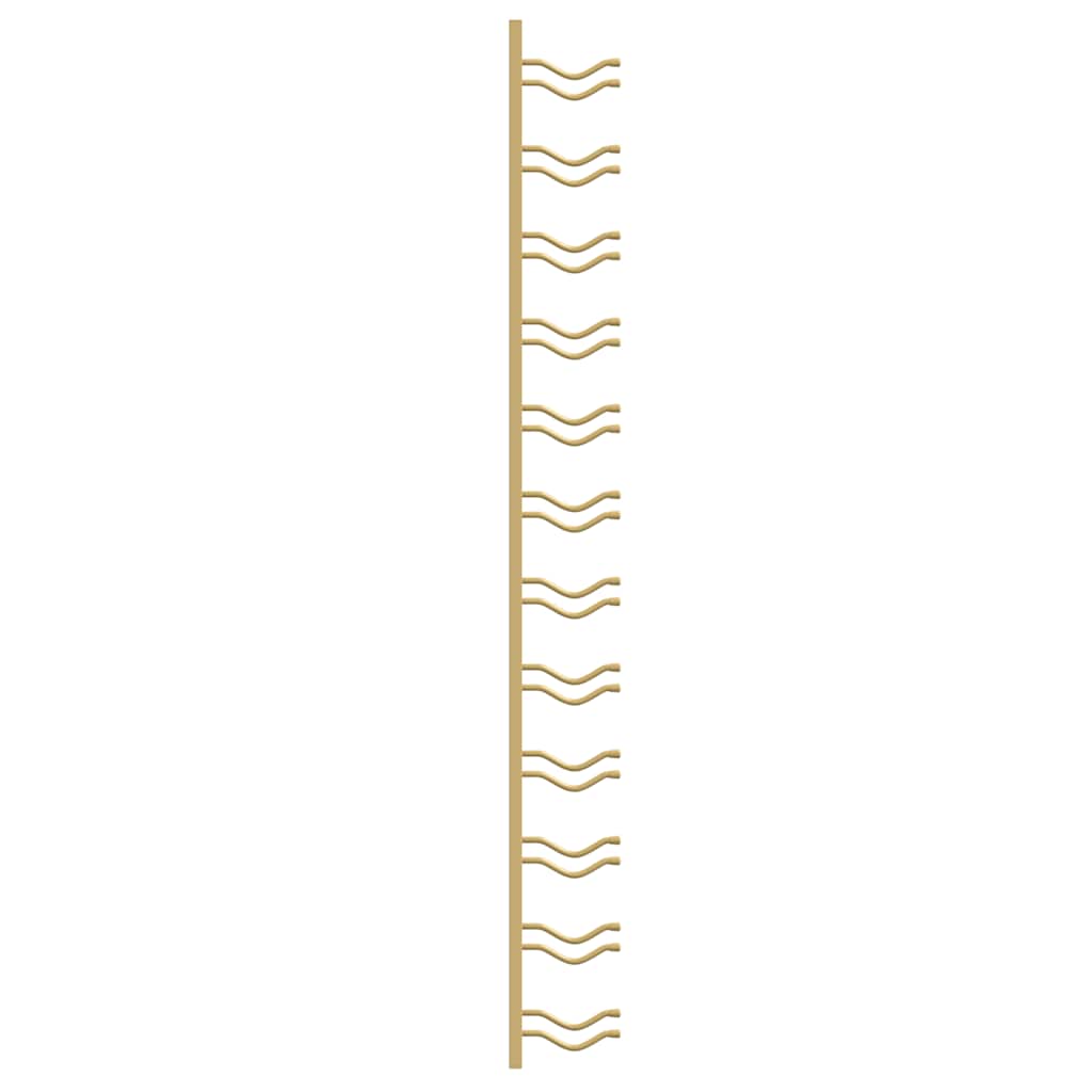 Prie sienos montuojamas vyno laikiklis, auksinis, geležis