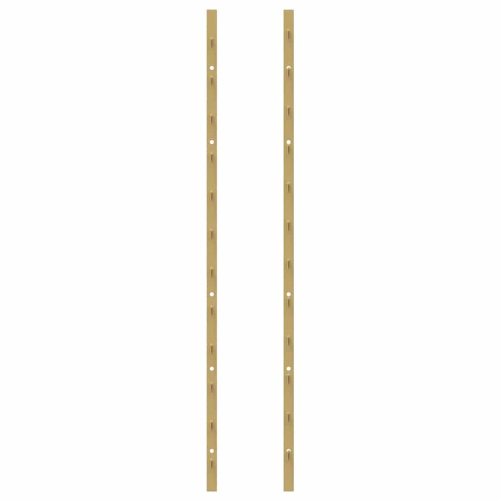 Prie sienos montuojamas vyno laikiklis, auksinis, geležis