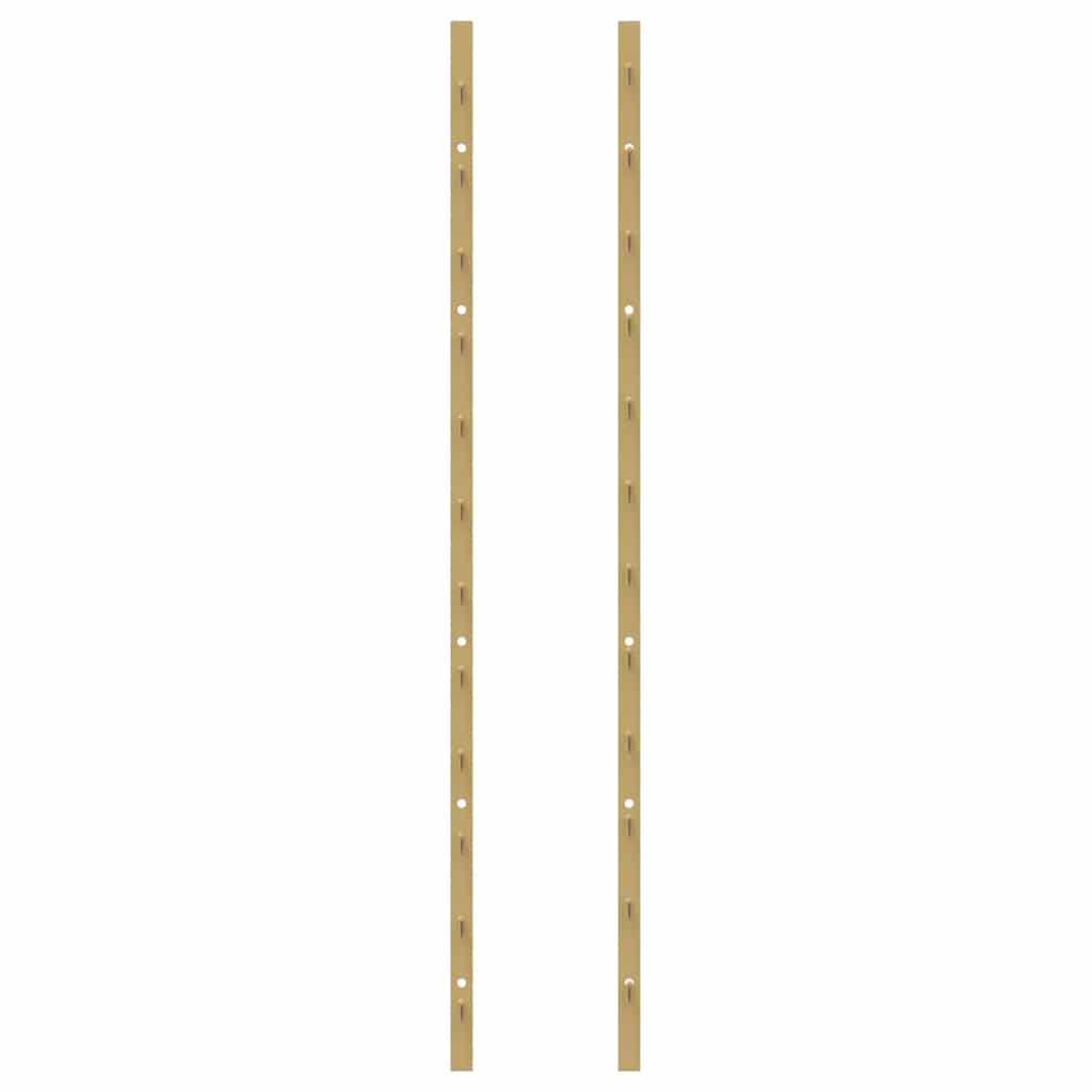 Prie sienos montuojamas vyno laikiklis, auksinis, geležis