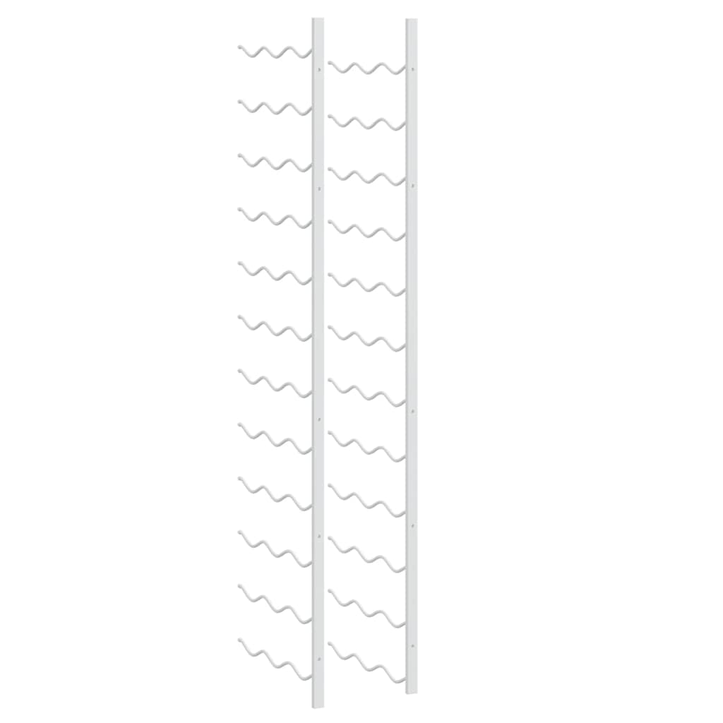 Prie sienos montuojamas vyno laikiklis, baltas, geležis