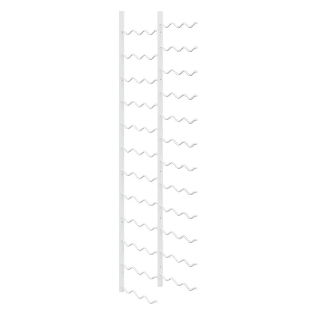 Prie sienos montuojami vyno laikikliai, 2vnt., balti, geležis