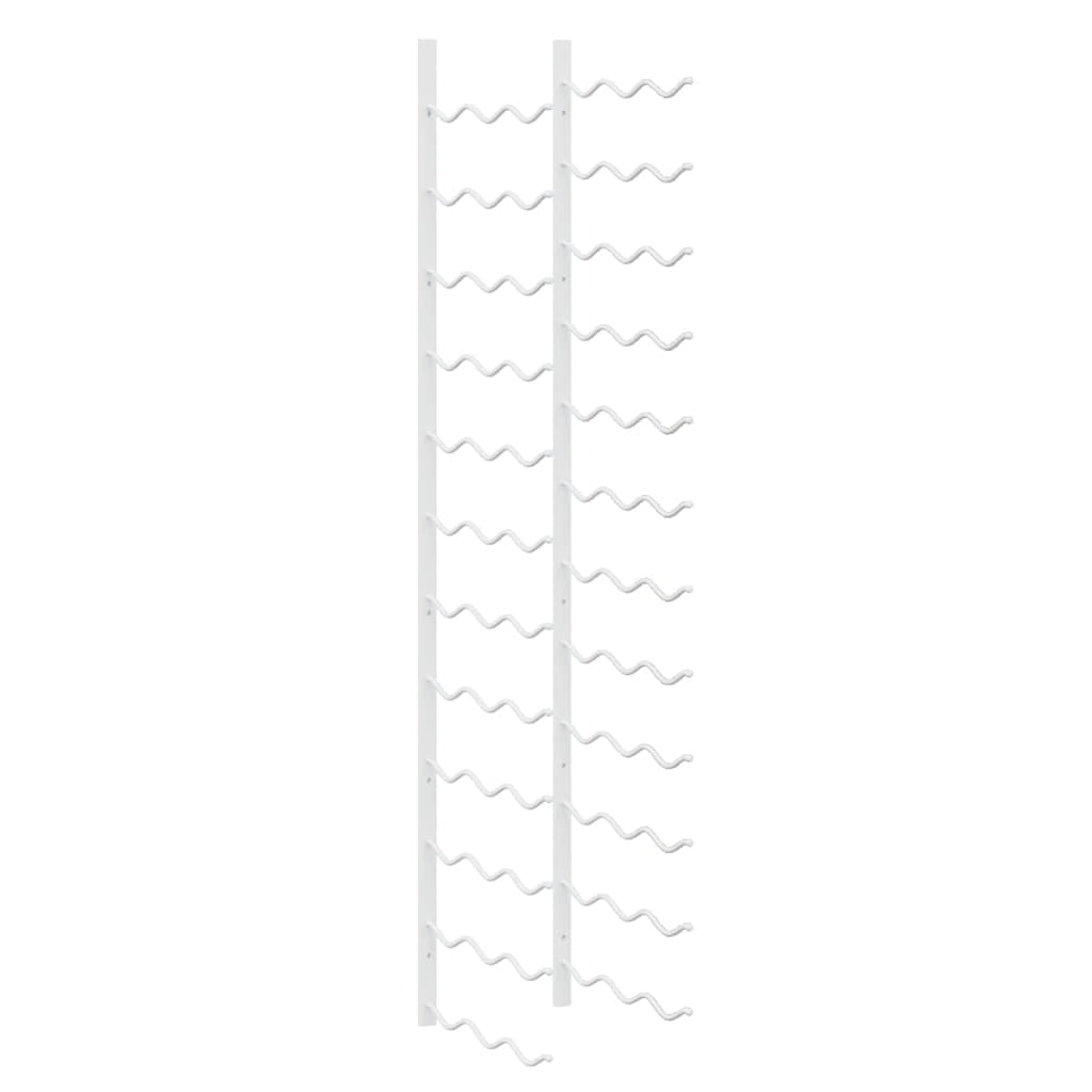 Prie sienos montuojami vyno laikikliai, 2vnt., balti, geležis