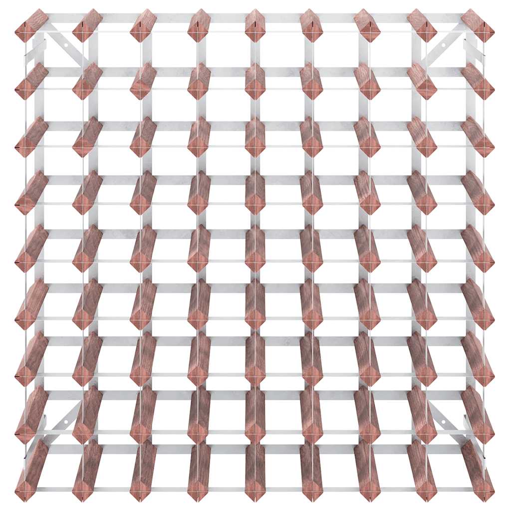 Vyno laikiklis 72 buteliams, rudas, pušies medienos masyvas
