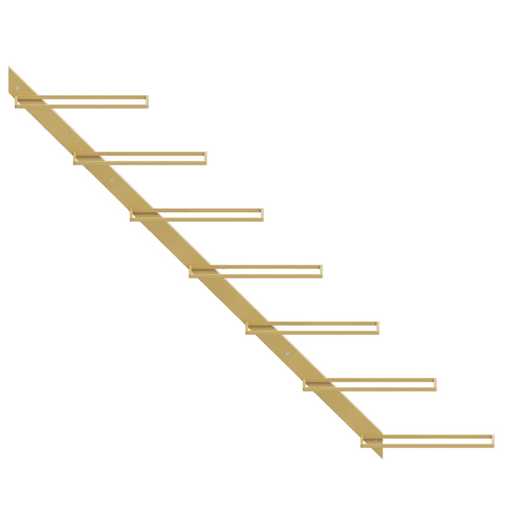 Prie sienos montuojami vyno laikikliai, 2vnt., aukso, metalas