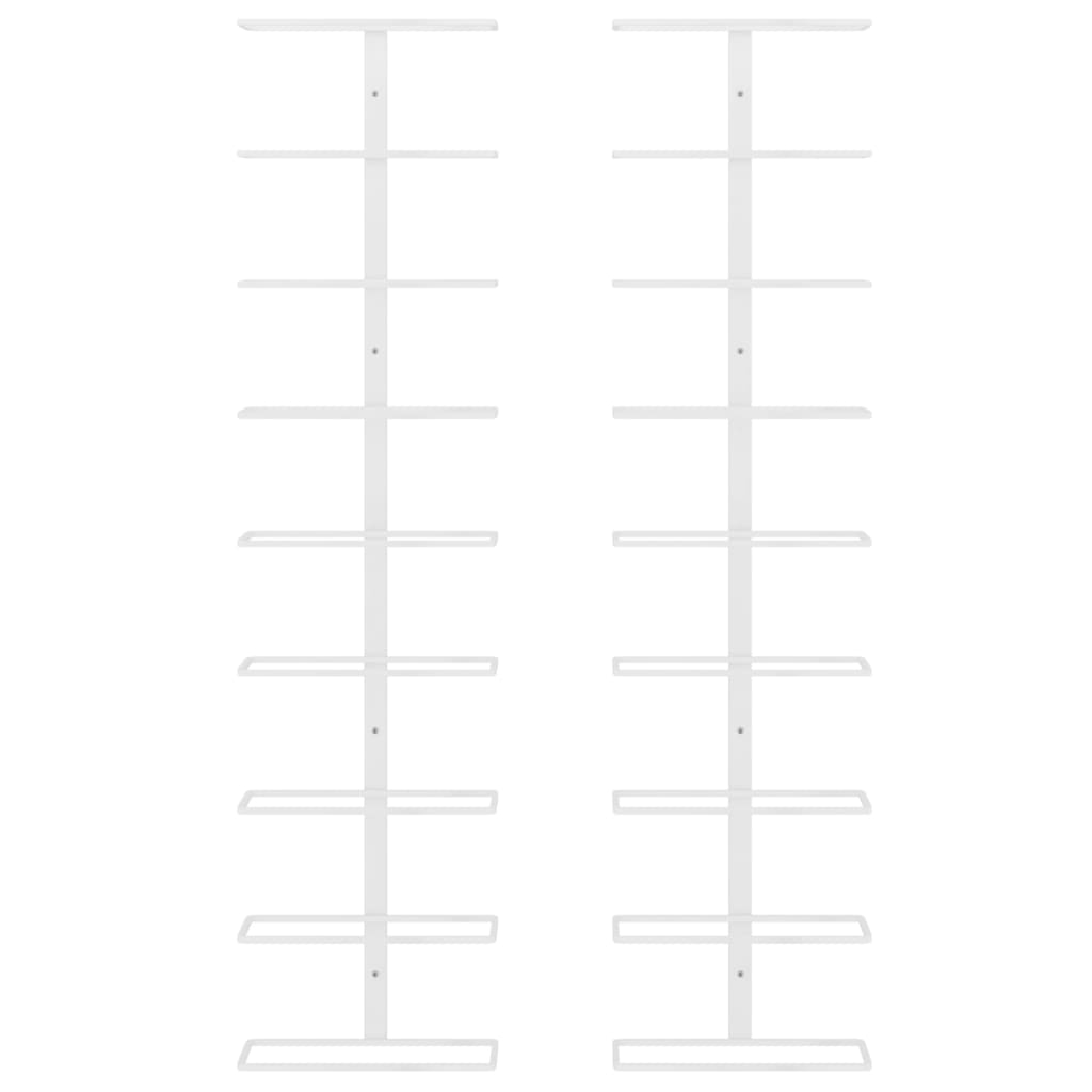 Prie sienos montuojami vyno laikikliai, 2vnt., balti, geležis