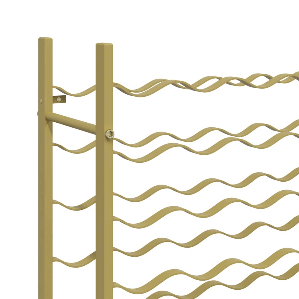 Laikiklis vynui 48 buteliams, auksinės spalvos, metalas