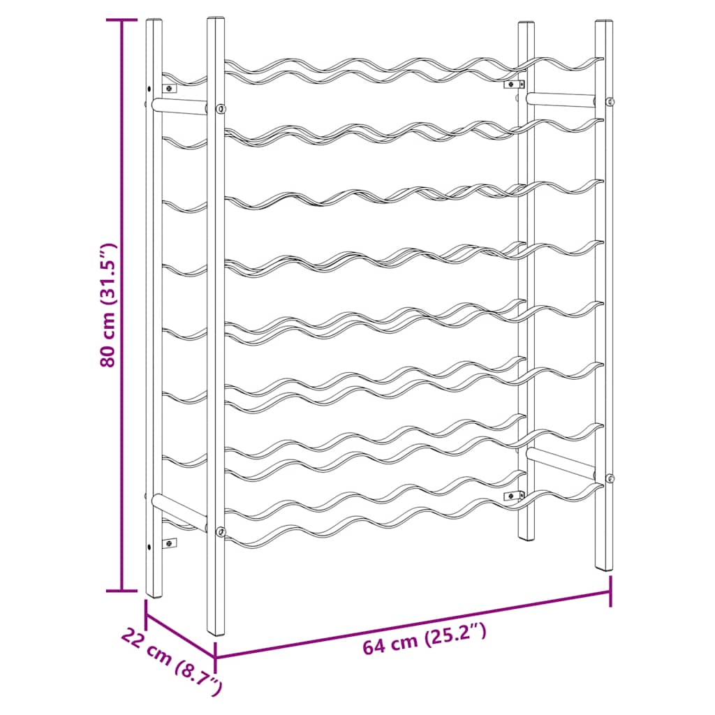Laikiklis vynui 48 buteliams, auksinės spalvos, metalas