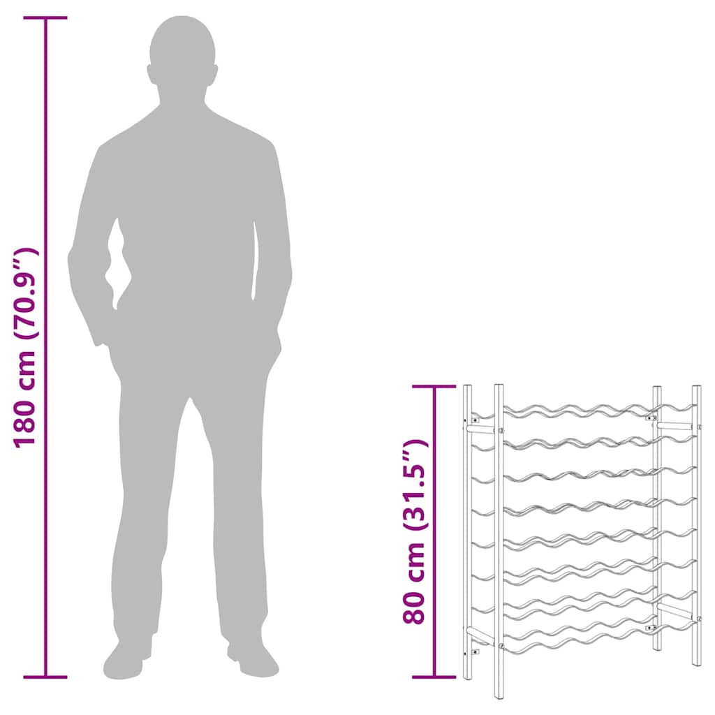 Laikiklis vynui 48 buteliams, auksinės spalvos, metalas