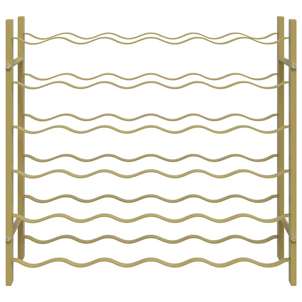 Laikiklis vynui 36 buteliams, auksinės spalvos, metalas