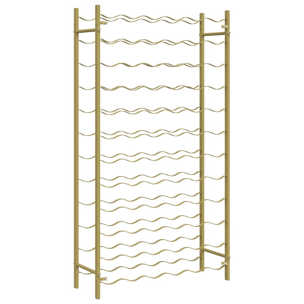 Laikiklis vynui 72 buteliams, auksinės spalvos, metalas