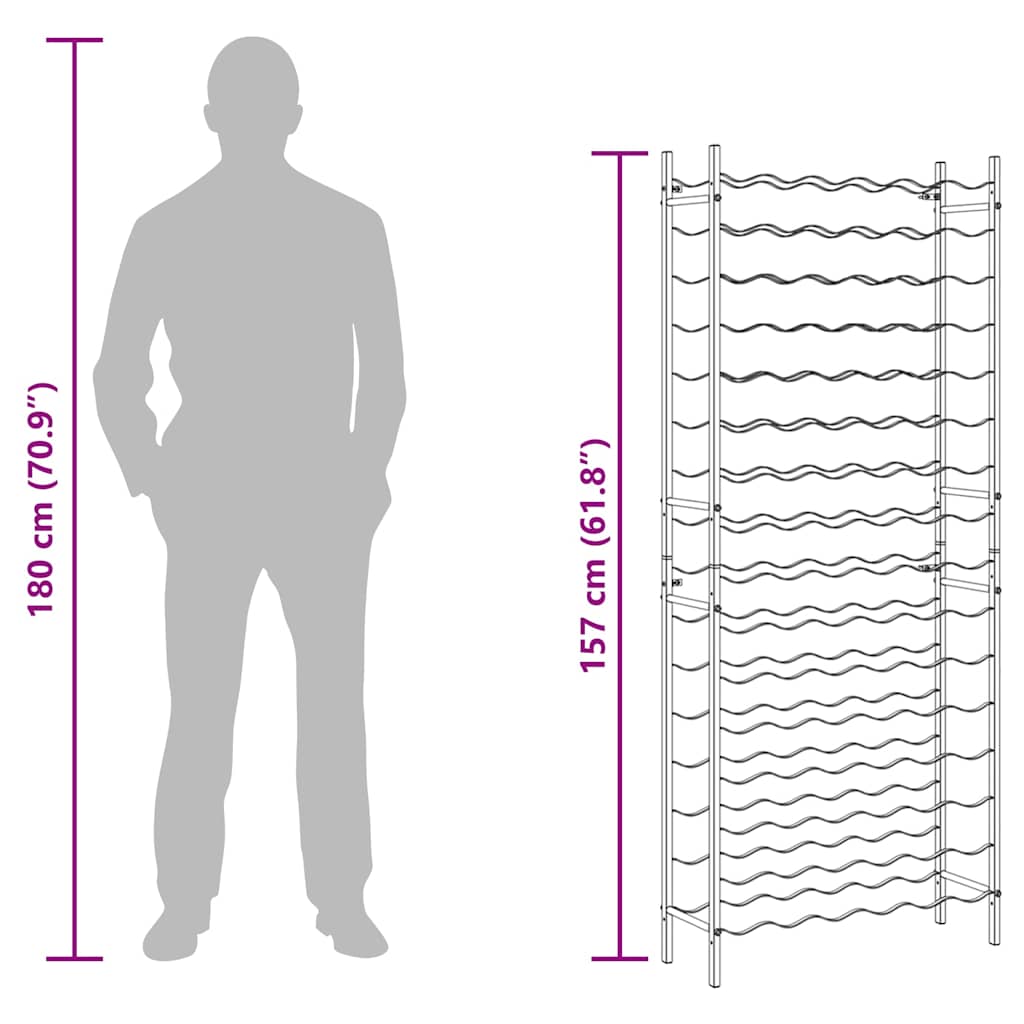 Laikiklis vynui 96 buteliams, auksinės spalvos, metalas