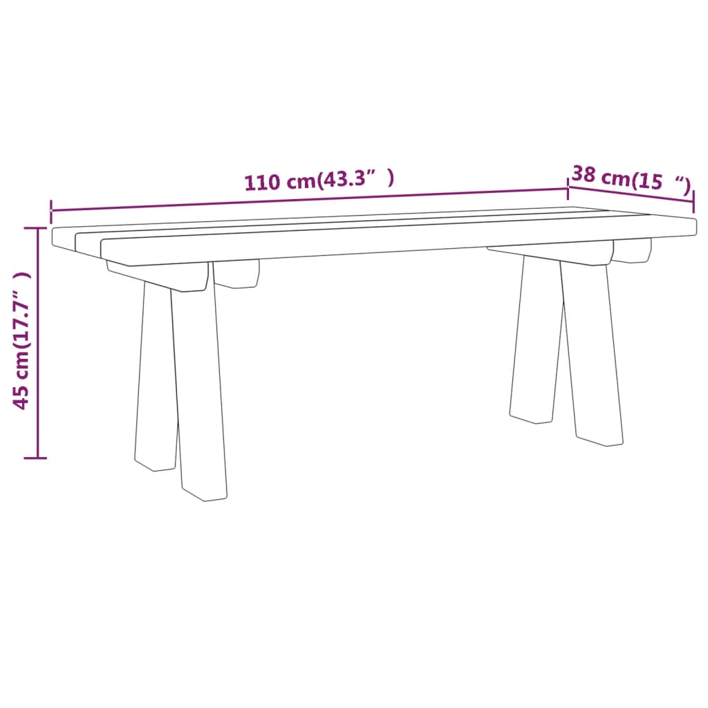 Dārza sols, 110cm, impregnēta priedes masīvkoksne