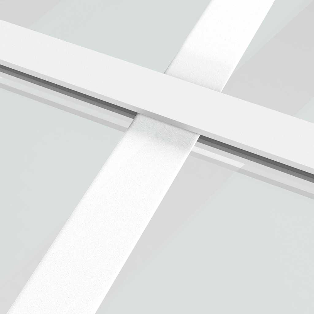 Stumdomos durys, baltos, 76x205cm, ESG stiklas ir aliuminis