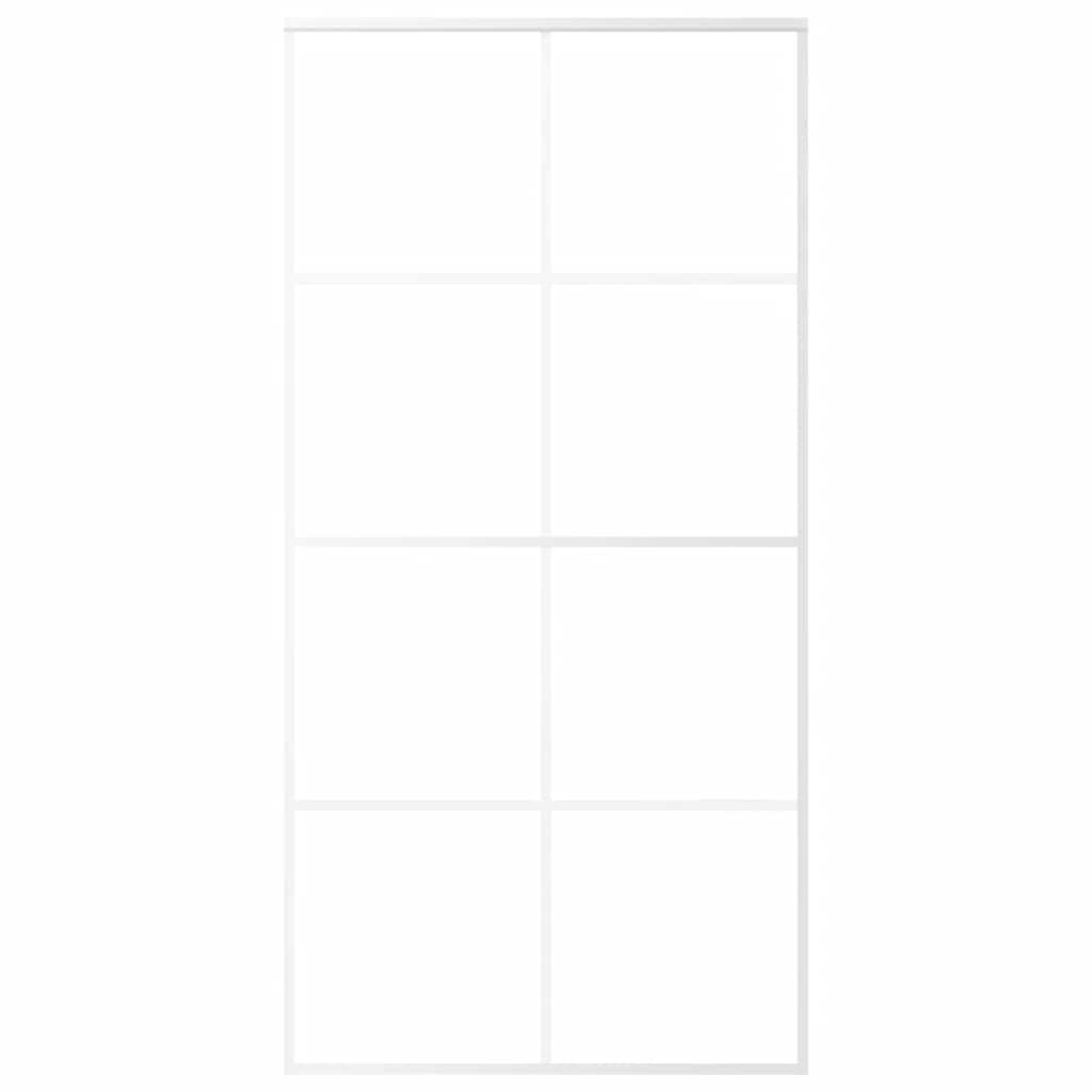 Stumdomos durys, baltos, 102,5x205cm, ESG stiklas ir aliuminis
