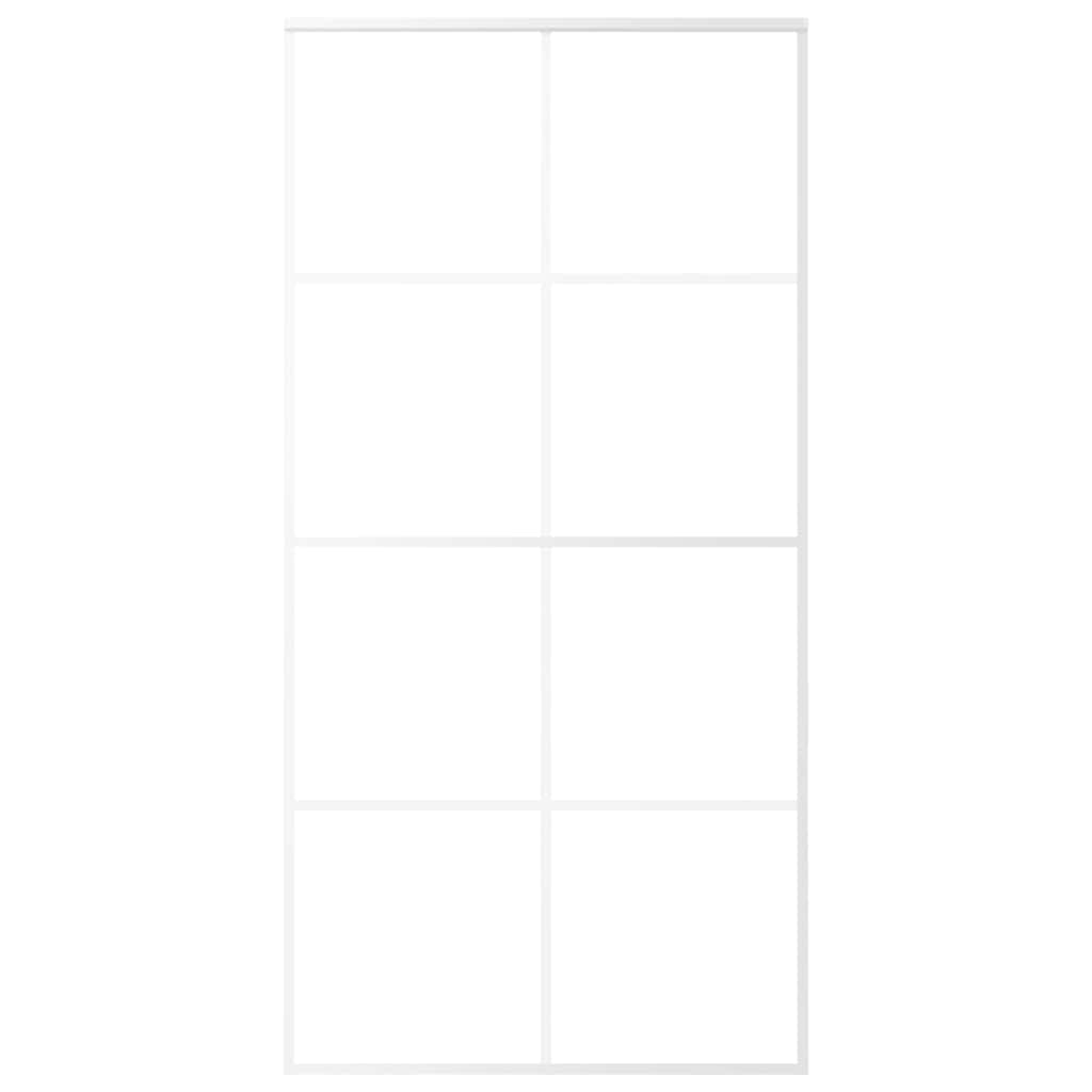 Stumdomos durys, baltos, 102,5x205cm, ESG stiklas ir aliuminis