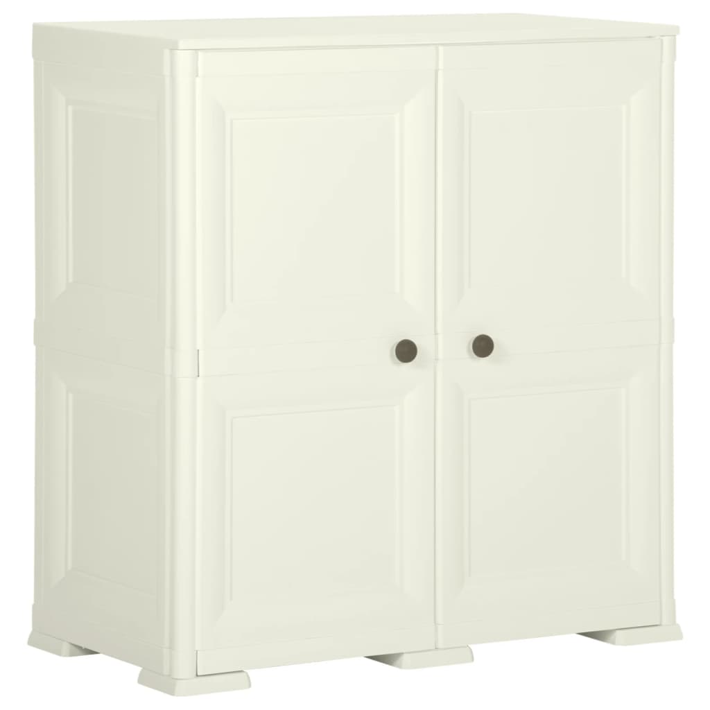 Plastikinė spintelė, vanilinė, 79x43x85,5cm, medienos dizaino