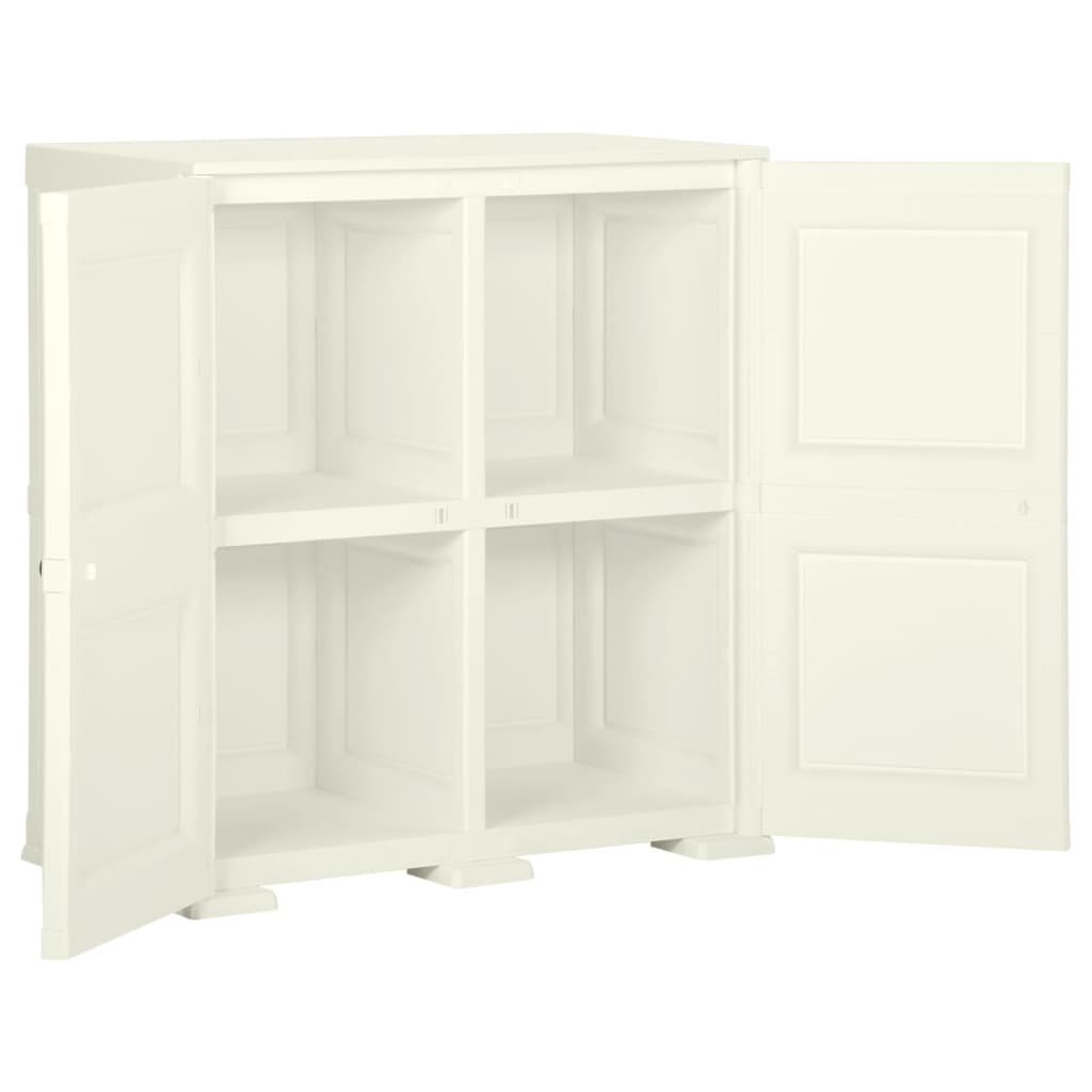 Plastikinė spintelė, vanilinė, 79x43x85,5cm, medienos dizaino