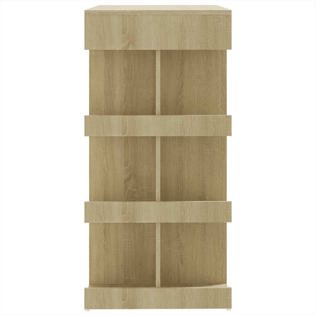 Bar table with shelf, oak, 100x50x101.5cm, wood