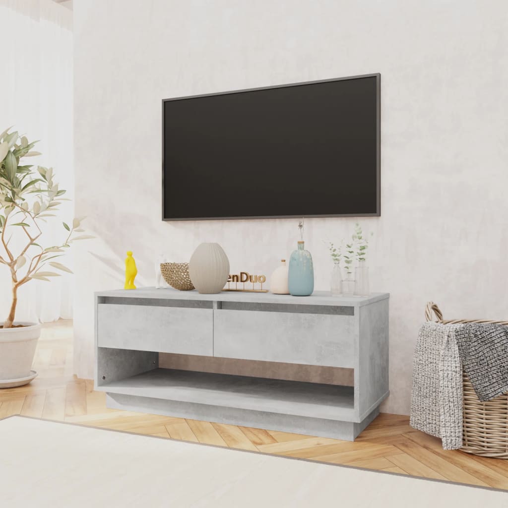 Televizoriaus spintelė, betono, 102x41x44cm, apdirbta mediena