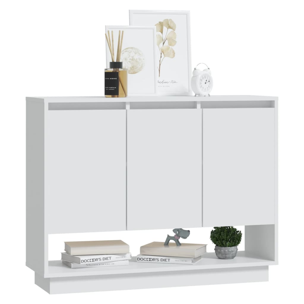 Sideboard, white, 97x31x75cm, treated wood