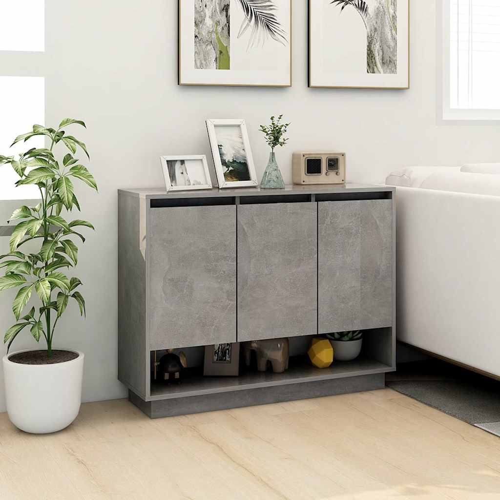 Sideboard, concrete grey, 97x31x75cm, particle board
