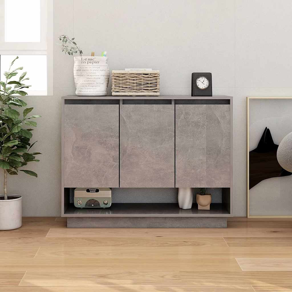 Sideboard, concrete grey, 97x31x75cm, particle board