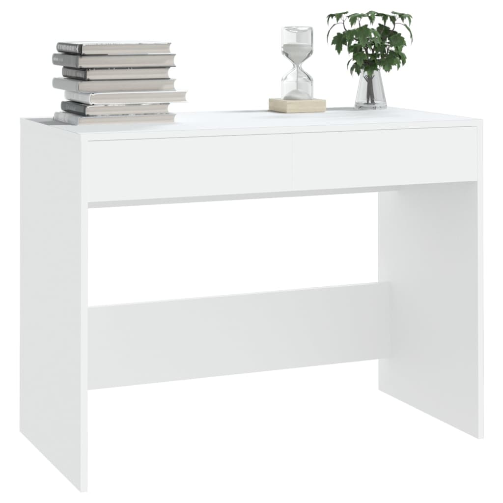 Desk, white, 101x50x76.5cm, engineered wood