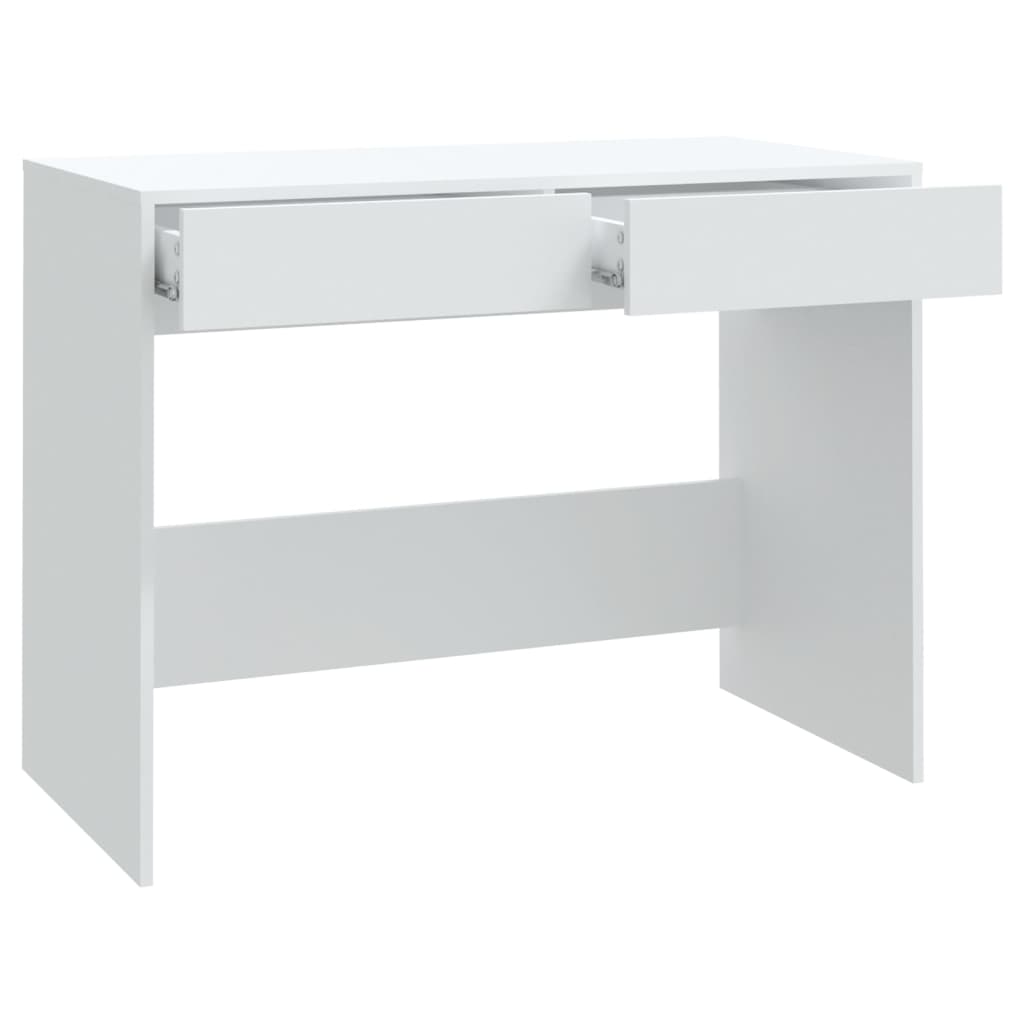 Desk, white, 101x50x76.5cm, engineered wood