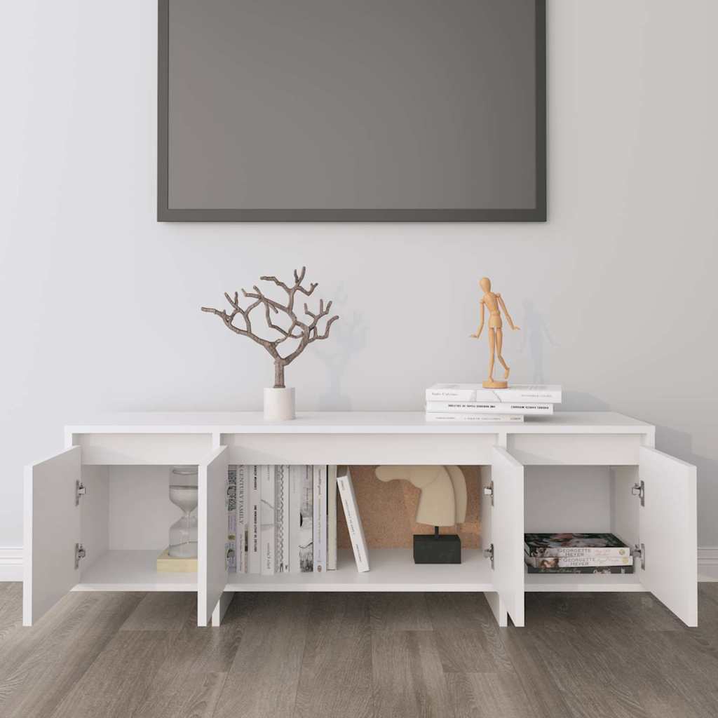 TV skapītis, balts, 120x30x40,5 cm, apstrādāta koksne