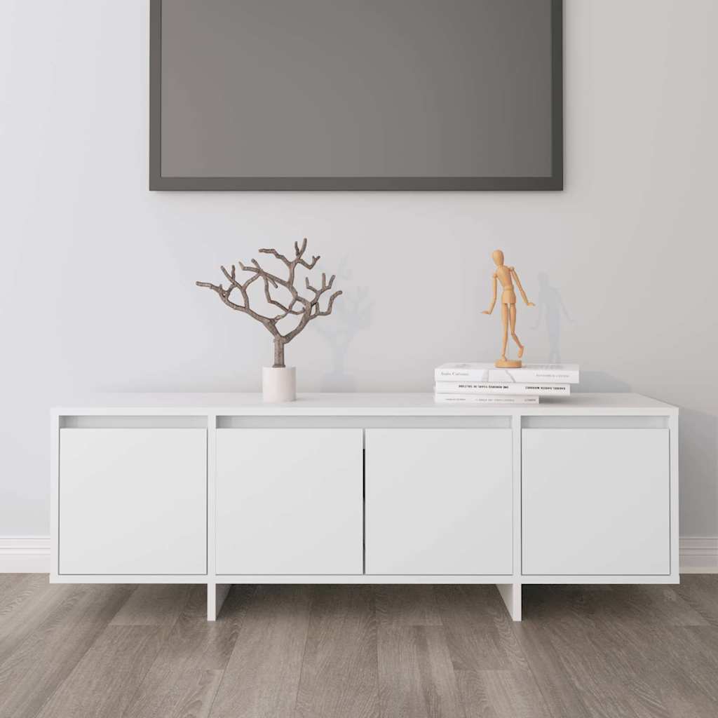 TV skapītis, balts, 120x30x40,5 cm, apstrādāta koksne