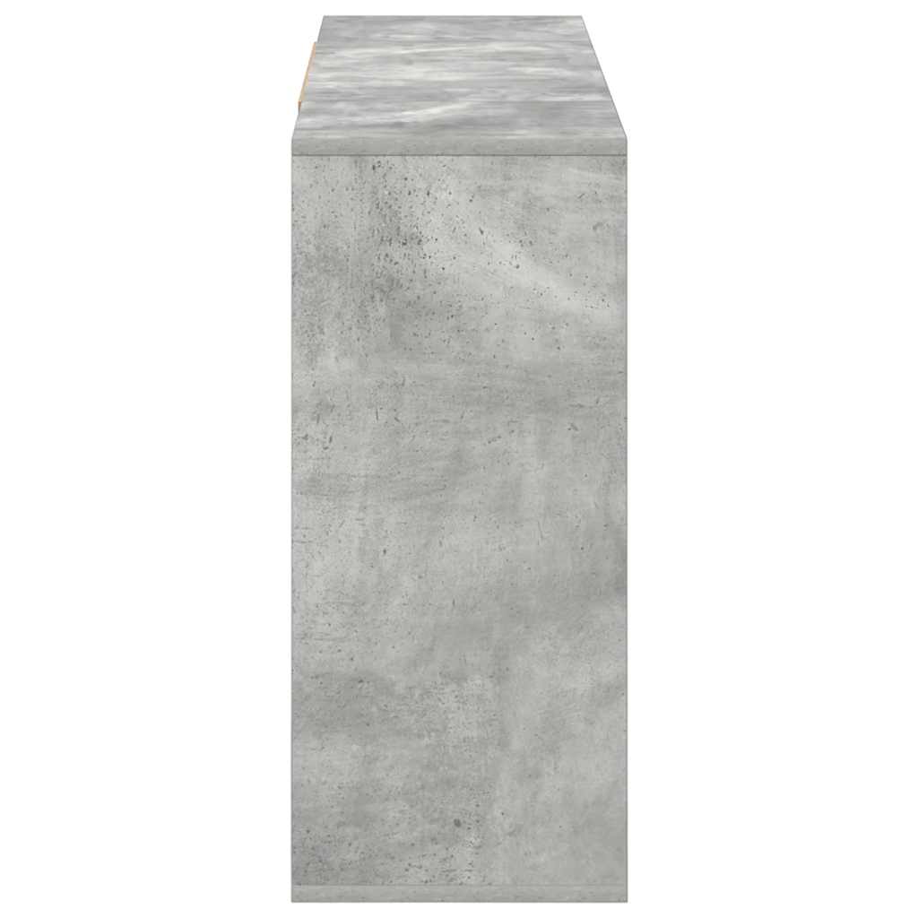 Šoninė spintelė, betono pilka, 120x30x75cm, apdirbta mediena
