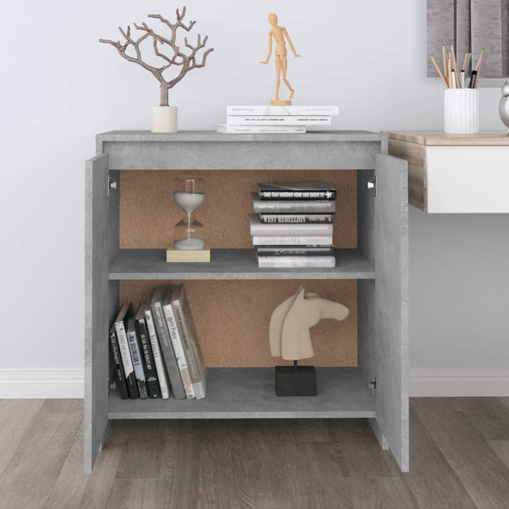 Side cabinet, concrete grey, 70x41x75 cm, engineered wood