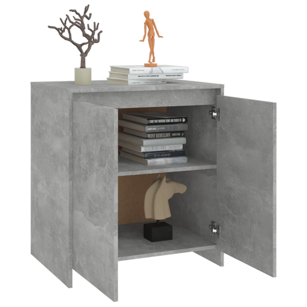 Side cabinet, concrete grey, 70x41x75 cm, engineered wood