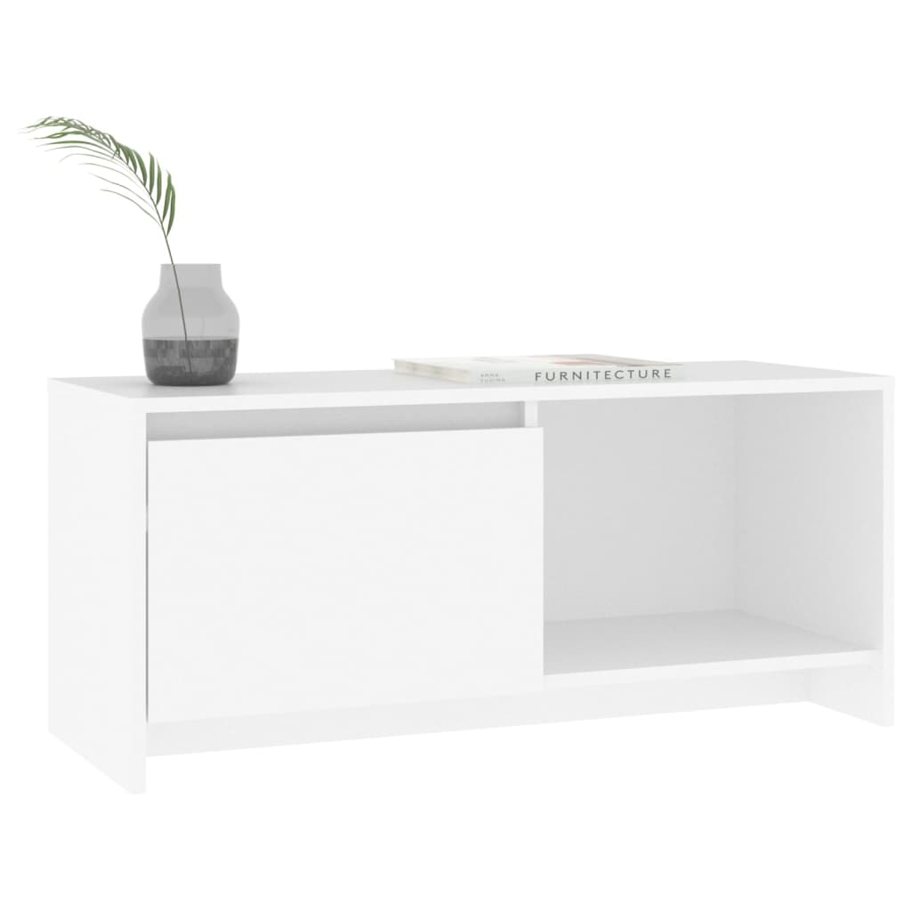 Televizoriaus spintelė, baltos spalvos, 90x35x40cm, MDP