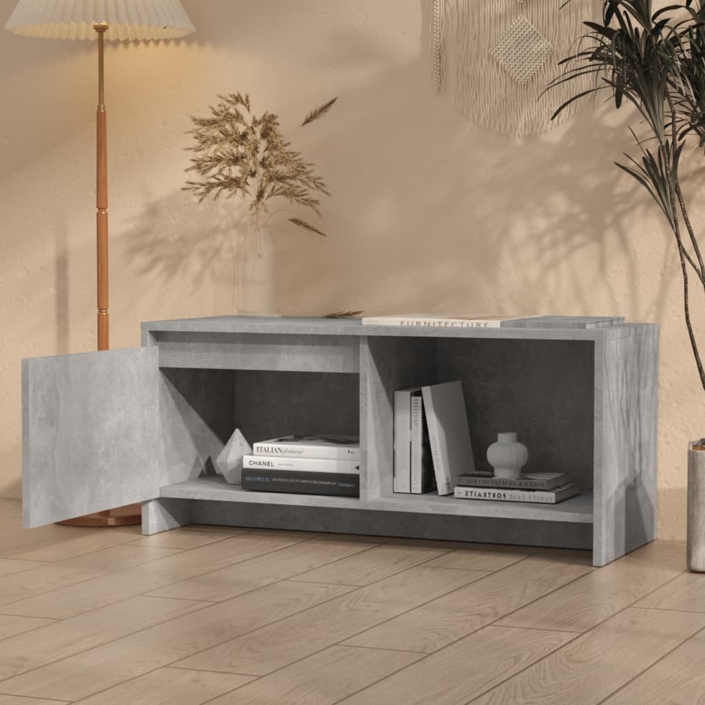 Televizoriaus spintelė, betono, 90x35x40cm, apdirbta mediena