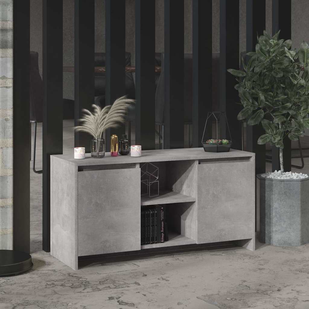 TV cabinet, concrete, 102x37.5x52.5cm, wood