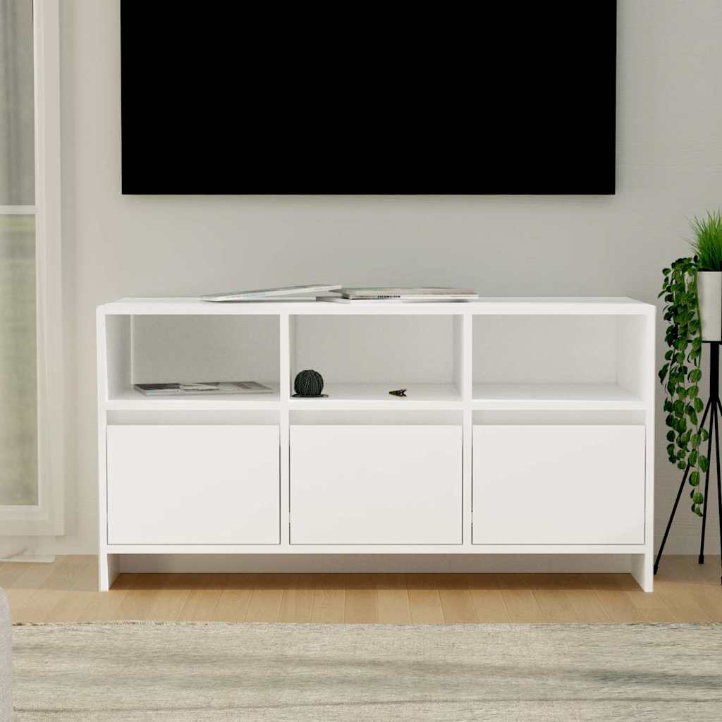 Televizoriaus spintelė, balta, 102x37,5x52,5cm, mediena