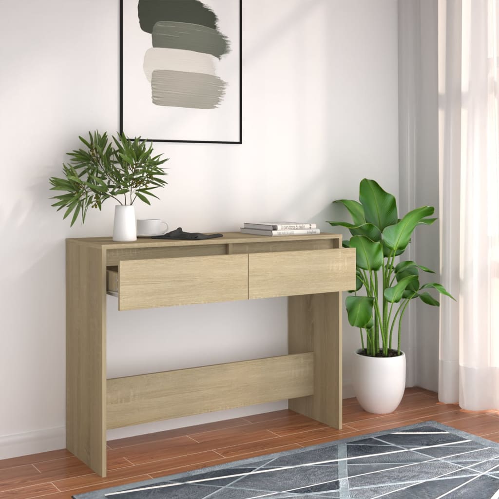 Konsolinis staliukas, ąžuolo, 100x35x76,5cm, apdirbta mediena