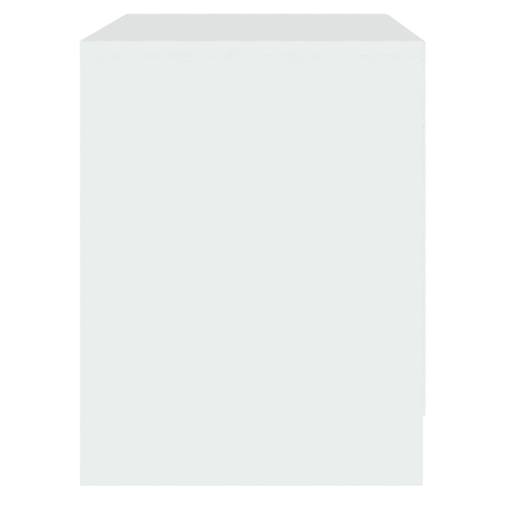 Naktinė spintelė, baltos spalvos, 45x34,5x44,5cm, MDP