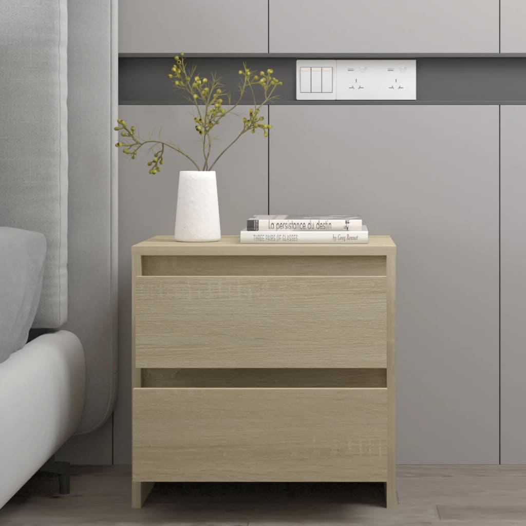 Nightstands, 2 pcs., oak, 45x34.5x44.5cm, wood