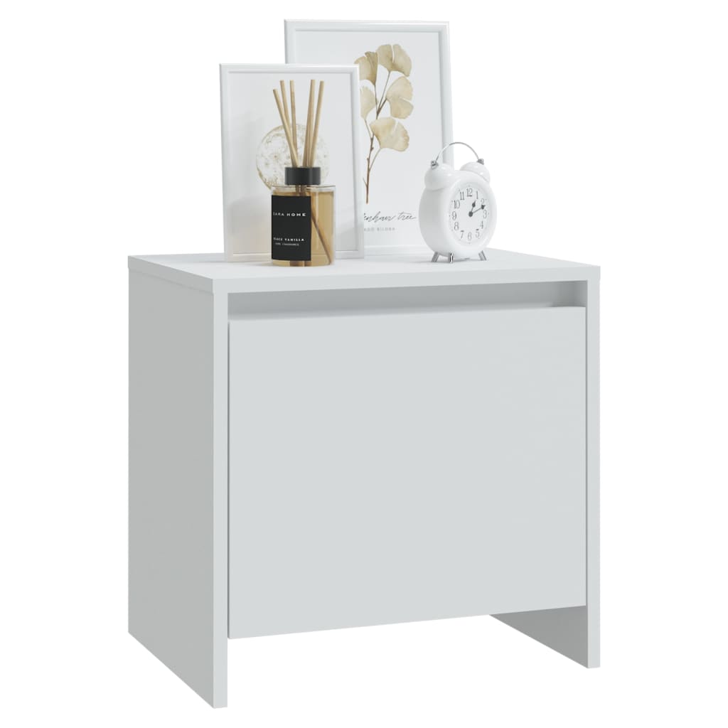 Bedside table, white, 45x34x44.5cm, MFC