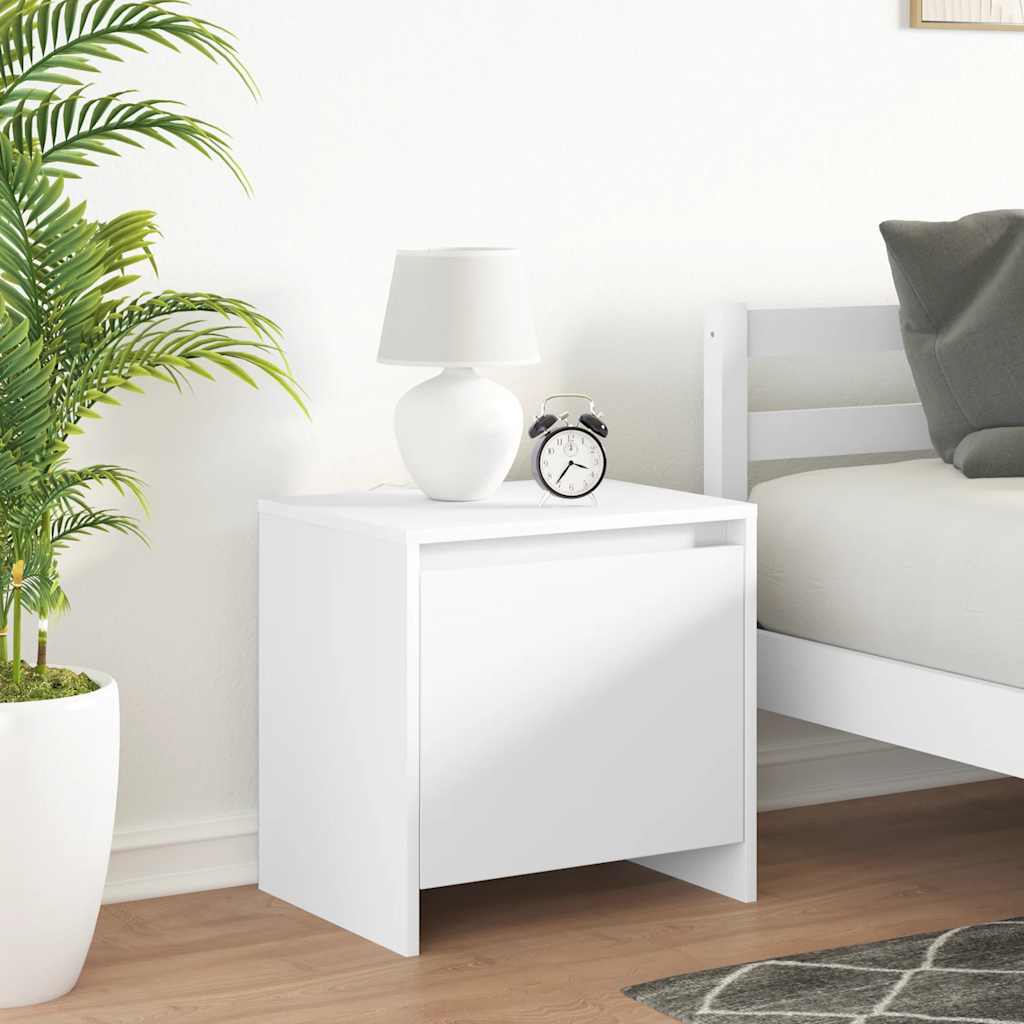 Bedside table, white, 45x34x44.5cm, MFC