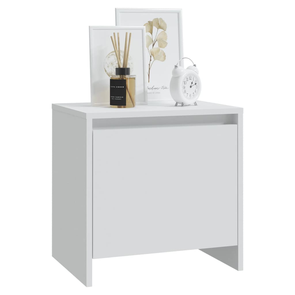 Bedside tables, 2 pcs., white, 45x34x44.5cm, wood