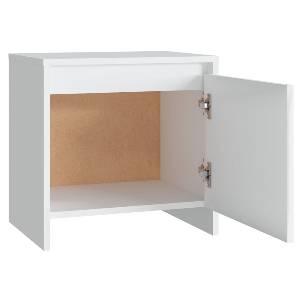 Bedside tables, 2 pcs., white, 45x34x44.5cm, wood