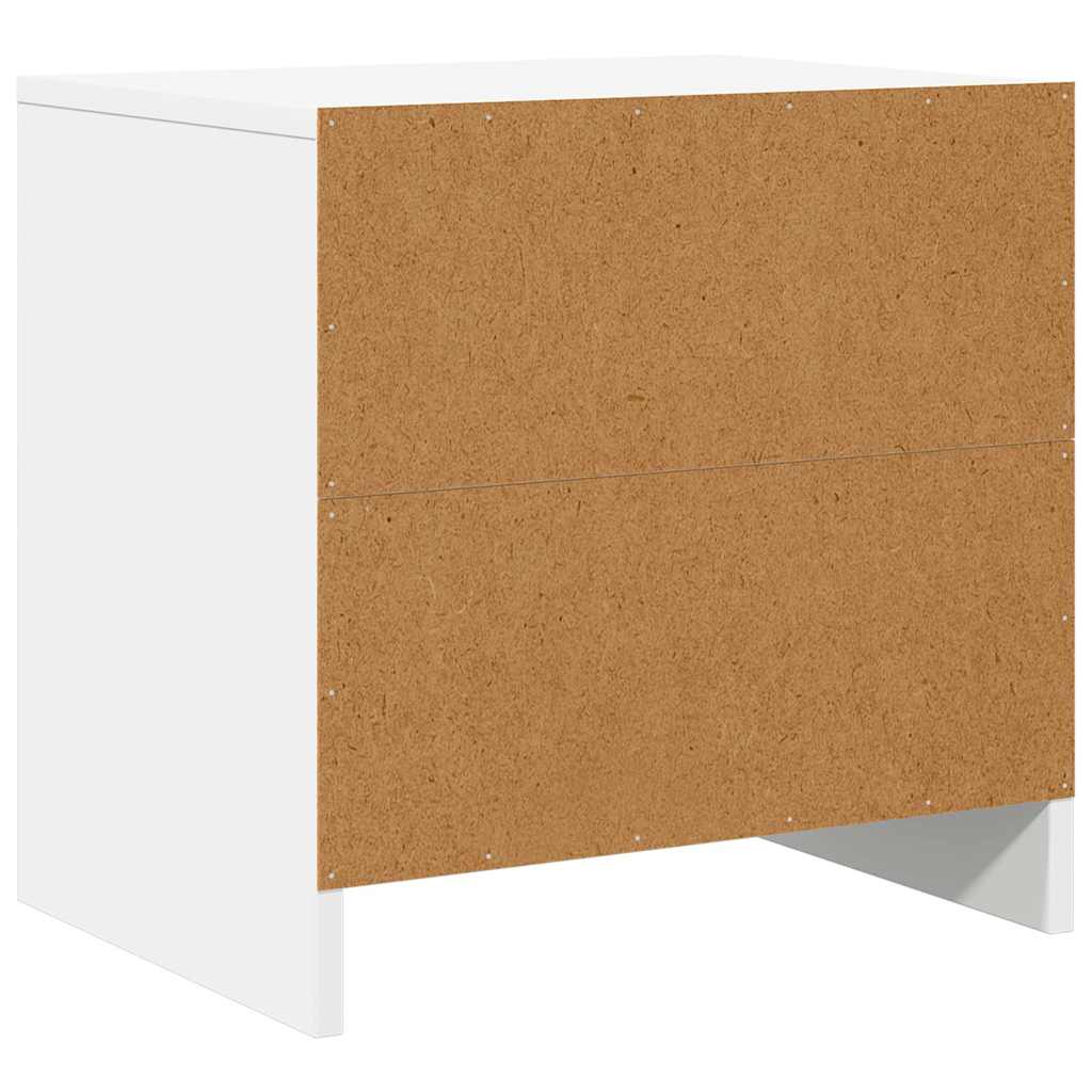 Naktinės spintelės, 2vnt., baltos, 45x34x44,5cm, mediena