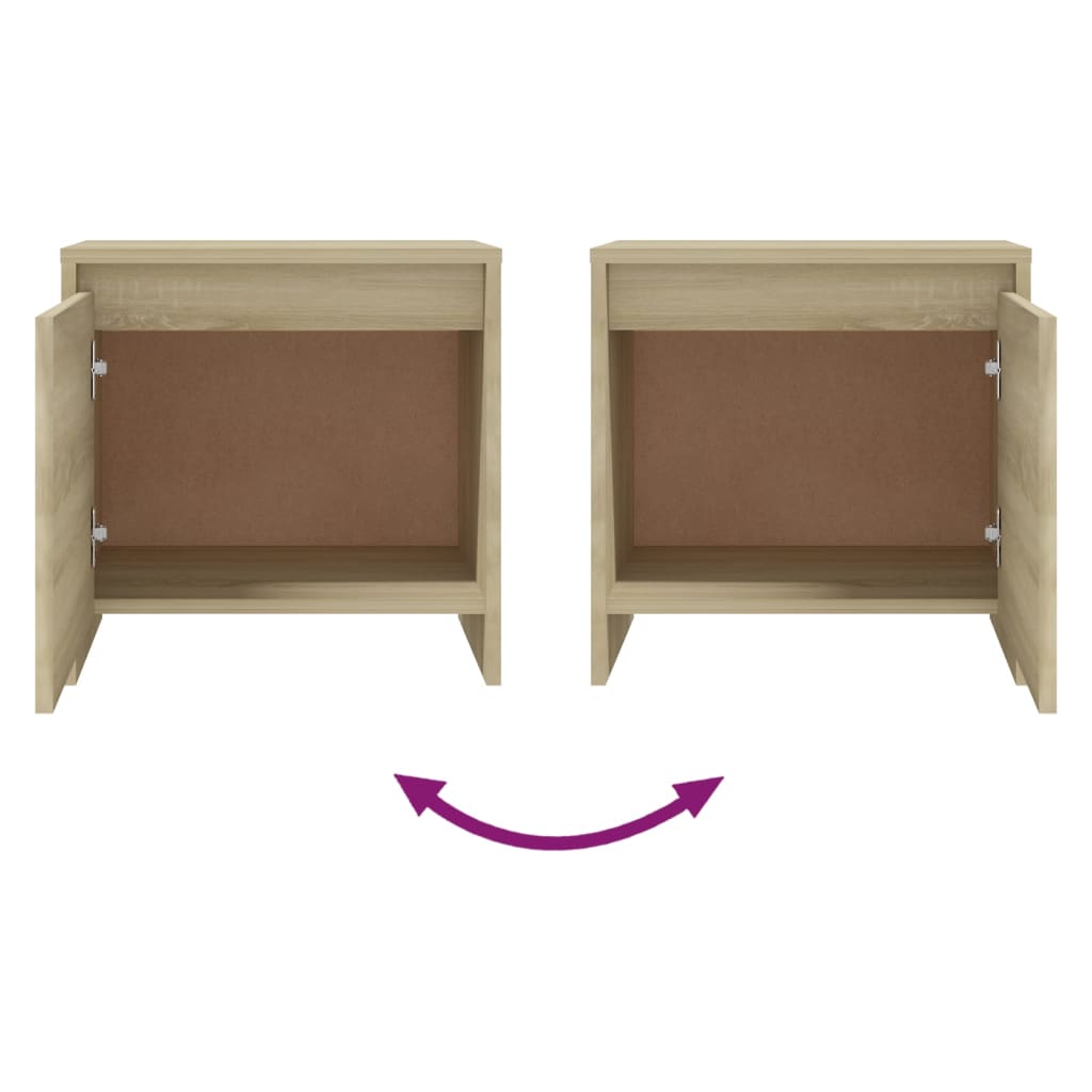 Nightstand, Sonoma oak, 45x34x44.5cm, engineered wood