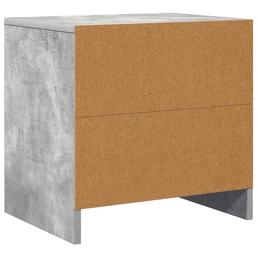 Naktinė spintelė, betono pilka, 45x34x44,5cm, apdirbta mediena
