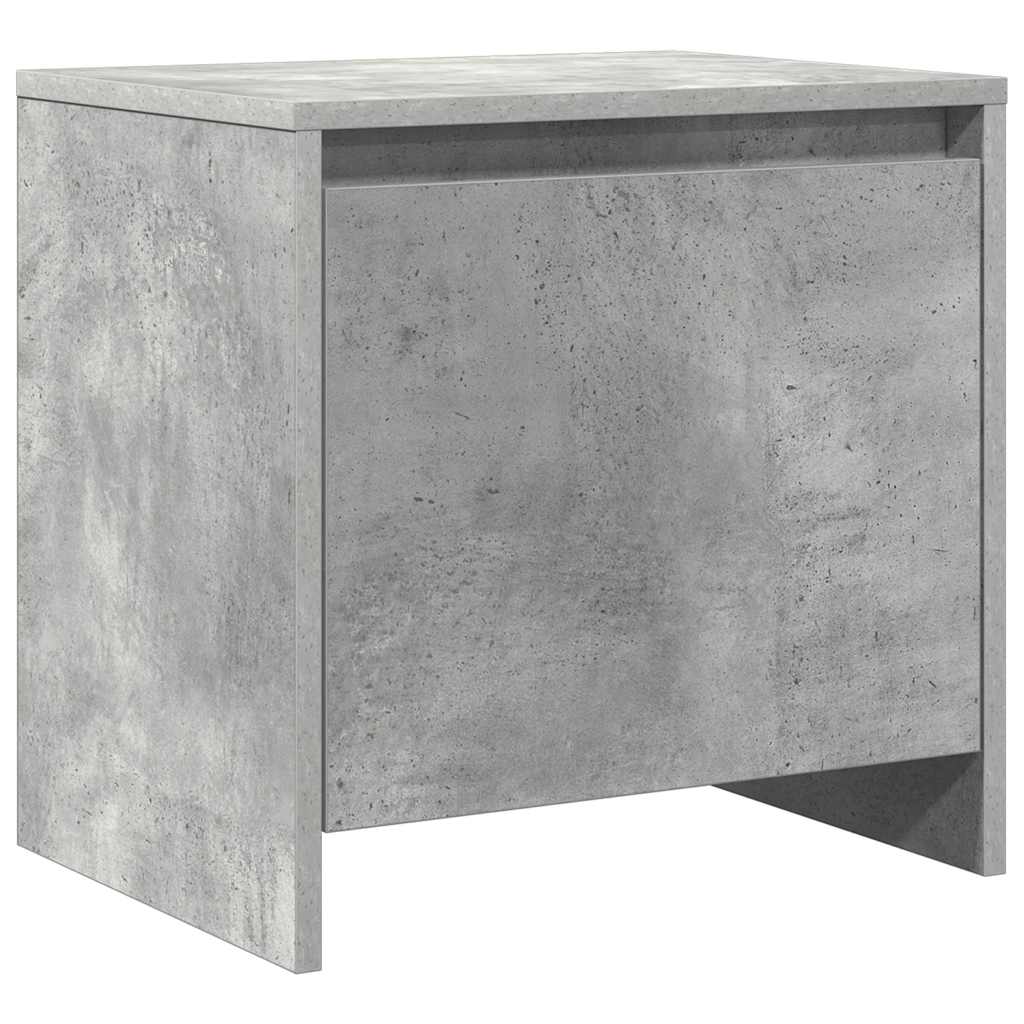 Naktinės spintelės, 2vnt., betono pilkos, 45x34x44,5cm, MDP